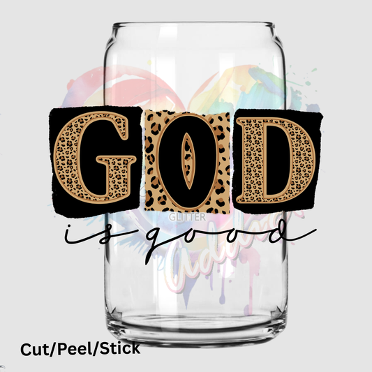God is good UV DTF Decal