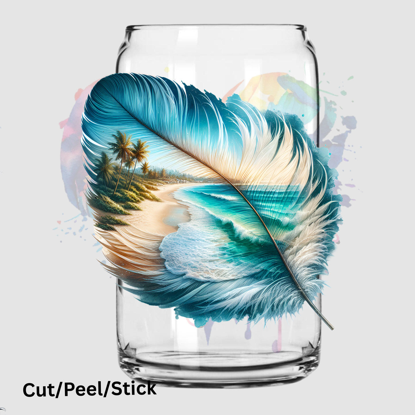 Artistic Feather 4 UV DTF Decal
