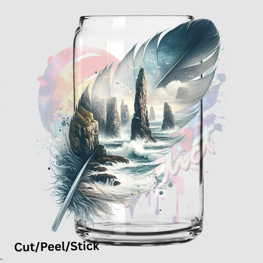 Artistic Feather 3 UV DTF Decal