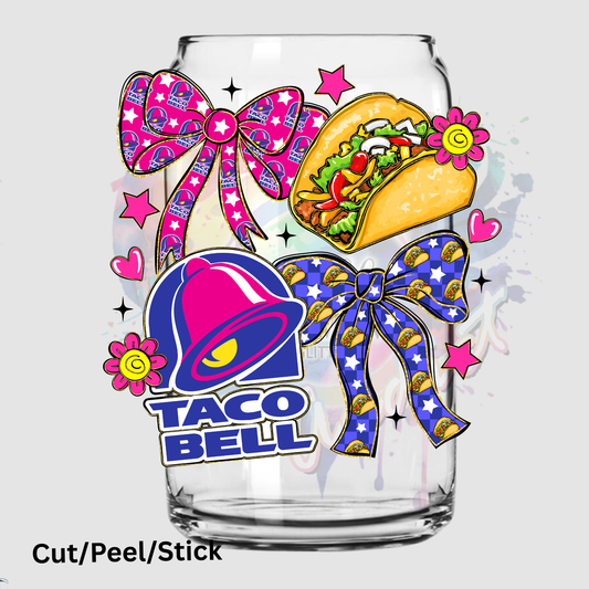 Taco Bell Coquette UV DTF Decal
