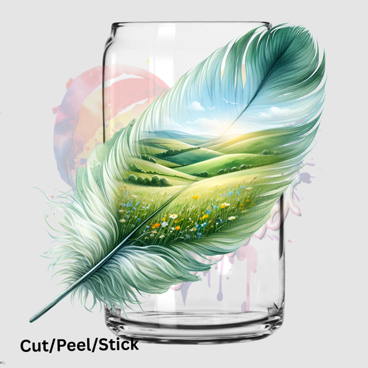 Artistic Feather 2 UV DTF Decal