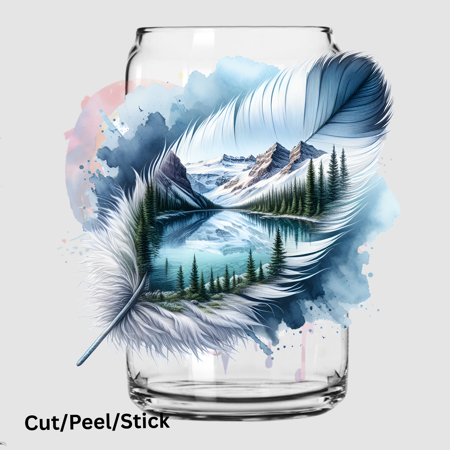 Fantasy Scenic Feather UV DTF Decal 1