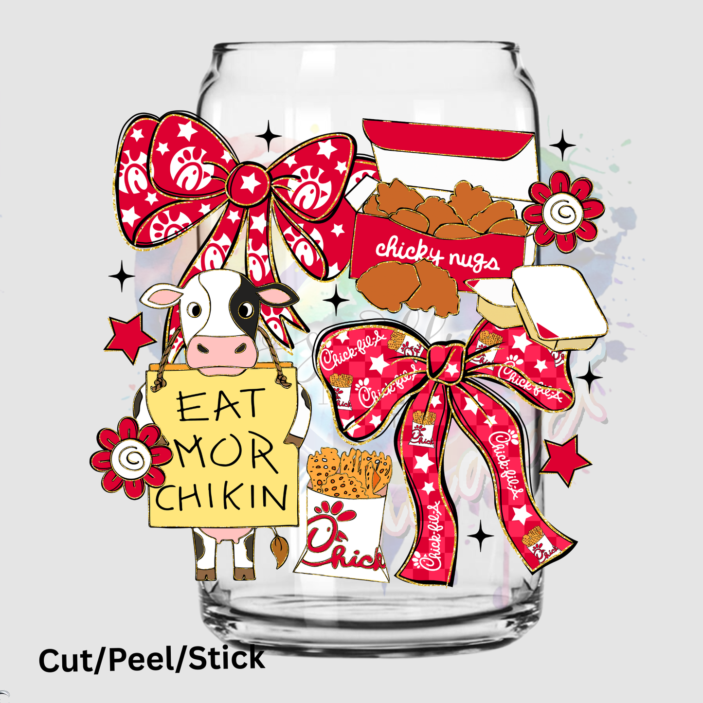 Chick Fil A Coquette UV DTF Decal