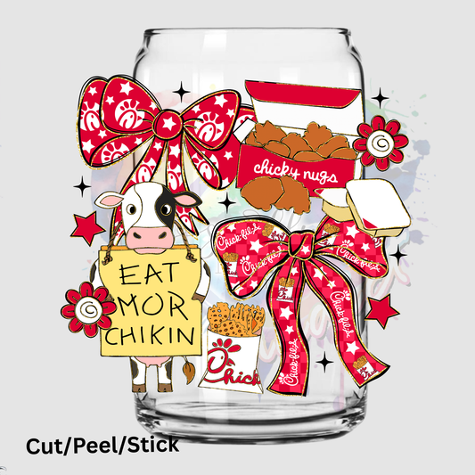 Chick Fil A Coquette UV DTF Decal