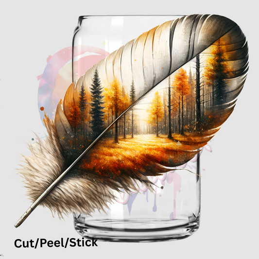 Fantasy Scenic Feather UV DTF Decal 3