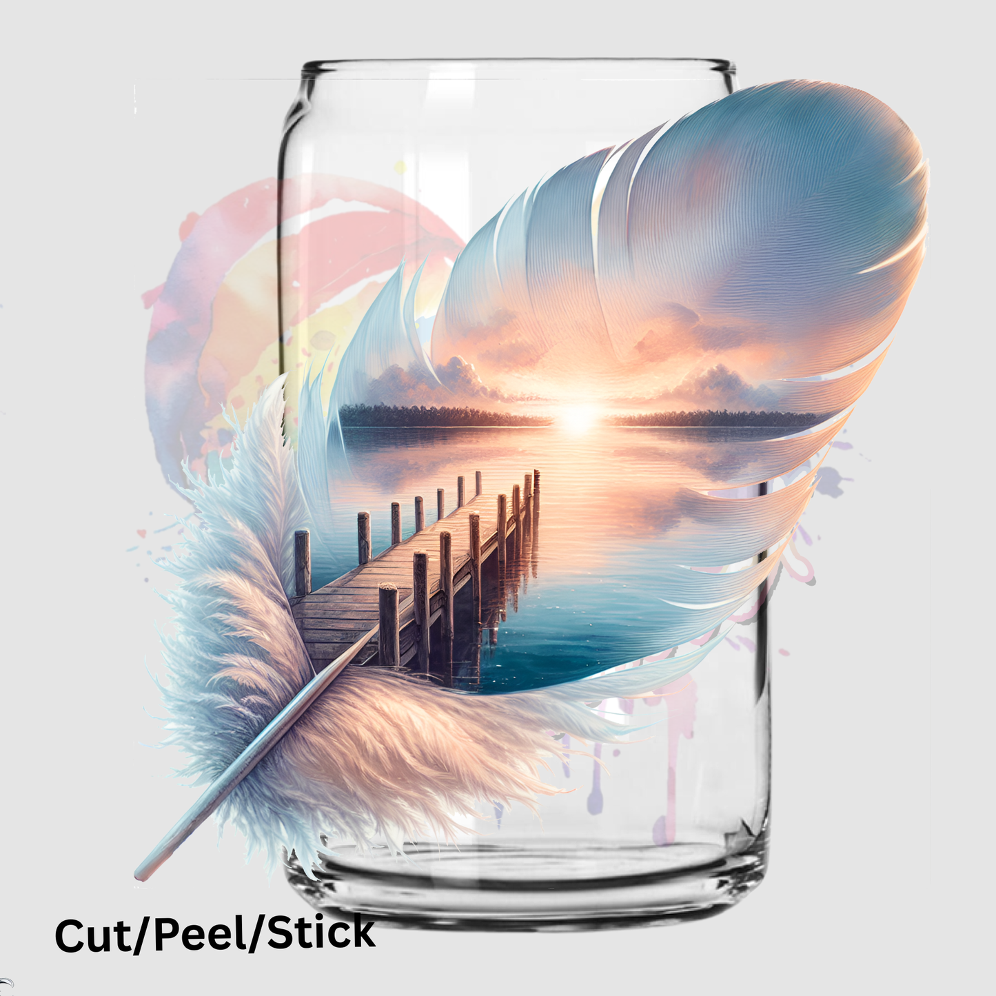 Fantasy Scenic Feather UV DTF Decal 4