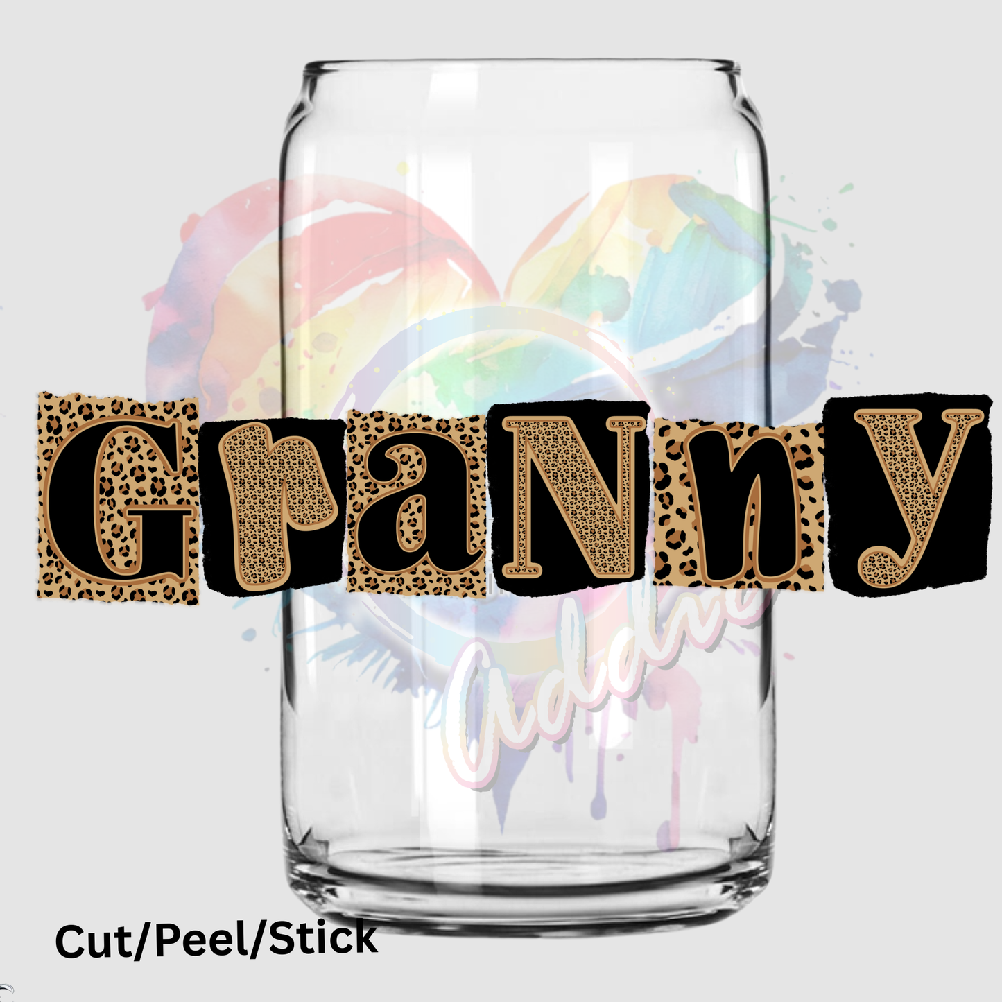 granny  UV DTF Decal (printed in width)