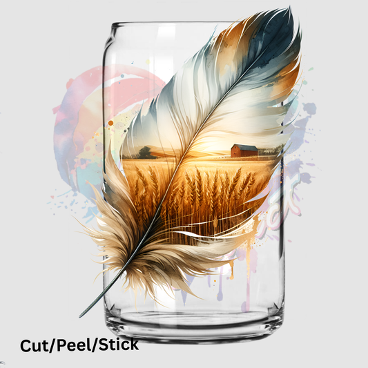 Nature Feather UV DTF Decal 1