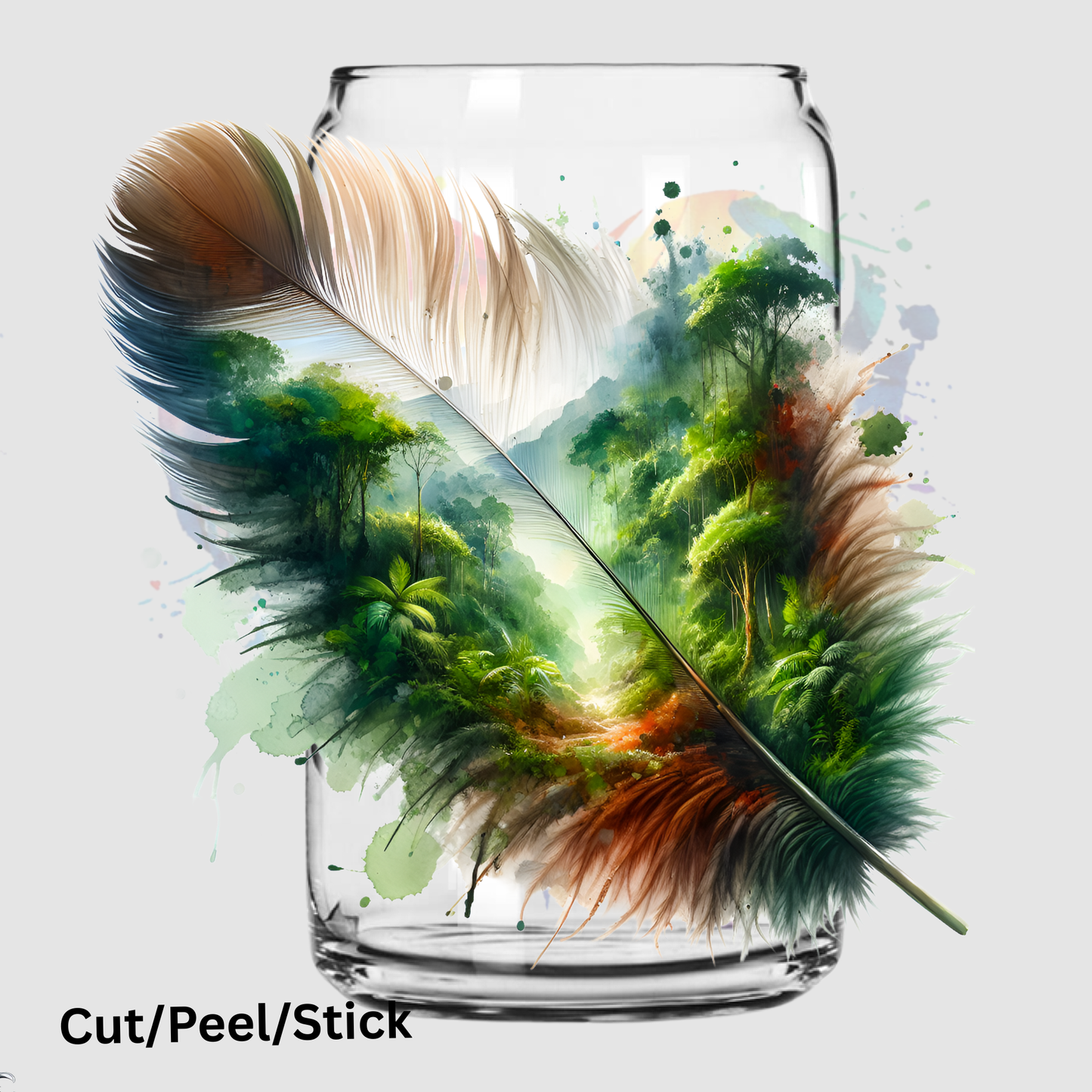 Nature Feather UV DTF Decal 2