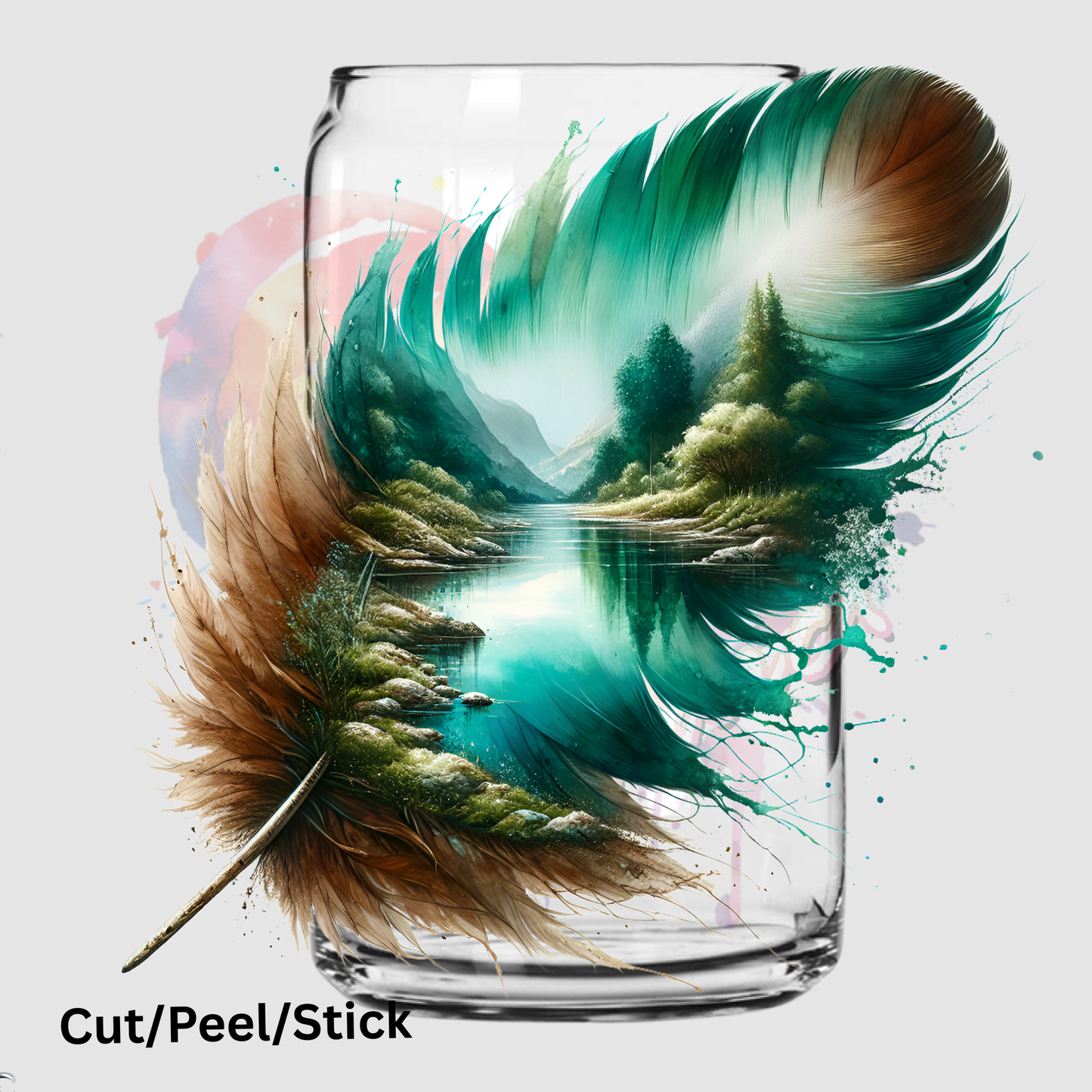 Nature Feather UV DTF Decal 3