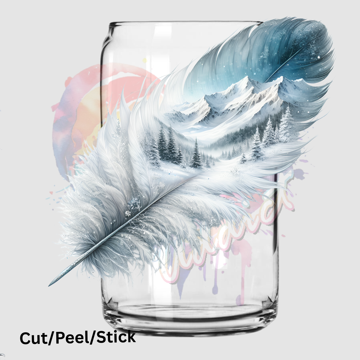 Nature Feather UV DTF Decal 4