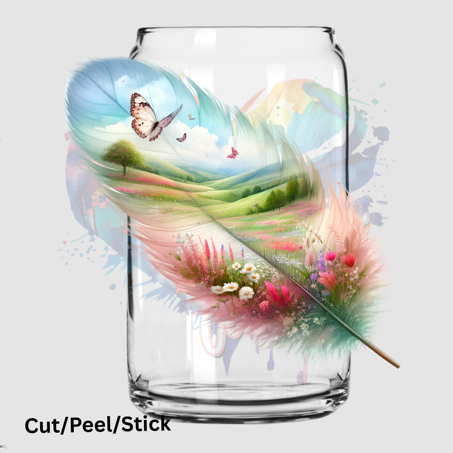 Enchanted Nature Feather UV DTF Decal 2