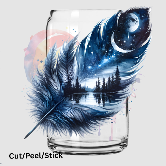 Enchanted Nature Feather UV DTF Decal 1