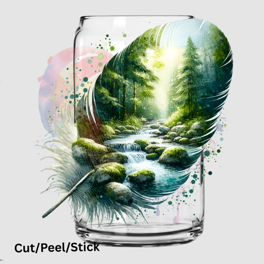 Enchanted Nature Feather UV DTF Decal 4