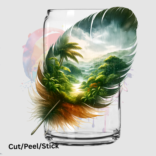 Enchanted Nature Feather UV DTF Decal 3