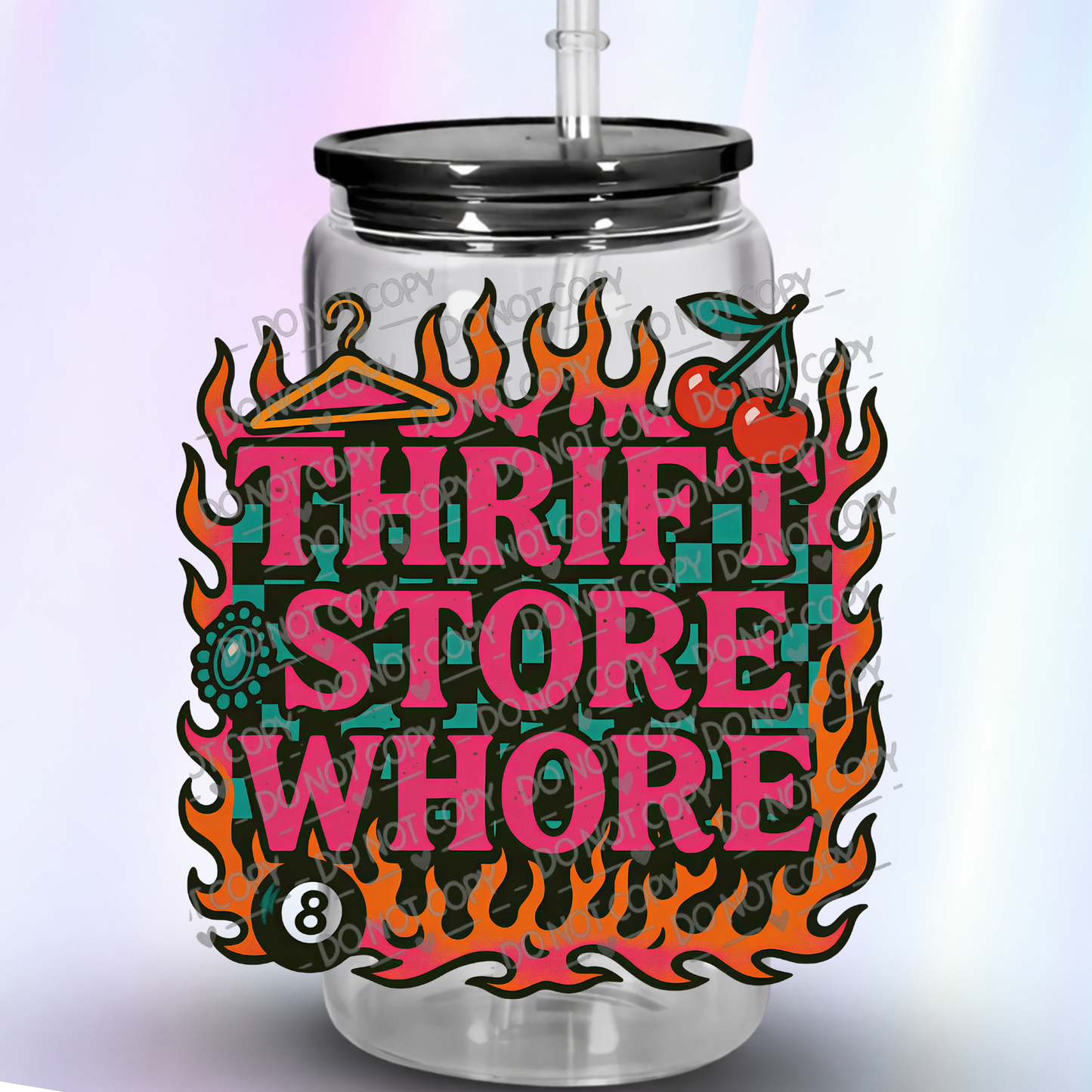 Thrift Store Whore UV DTF Decal