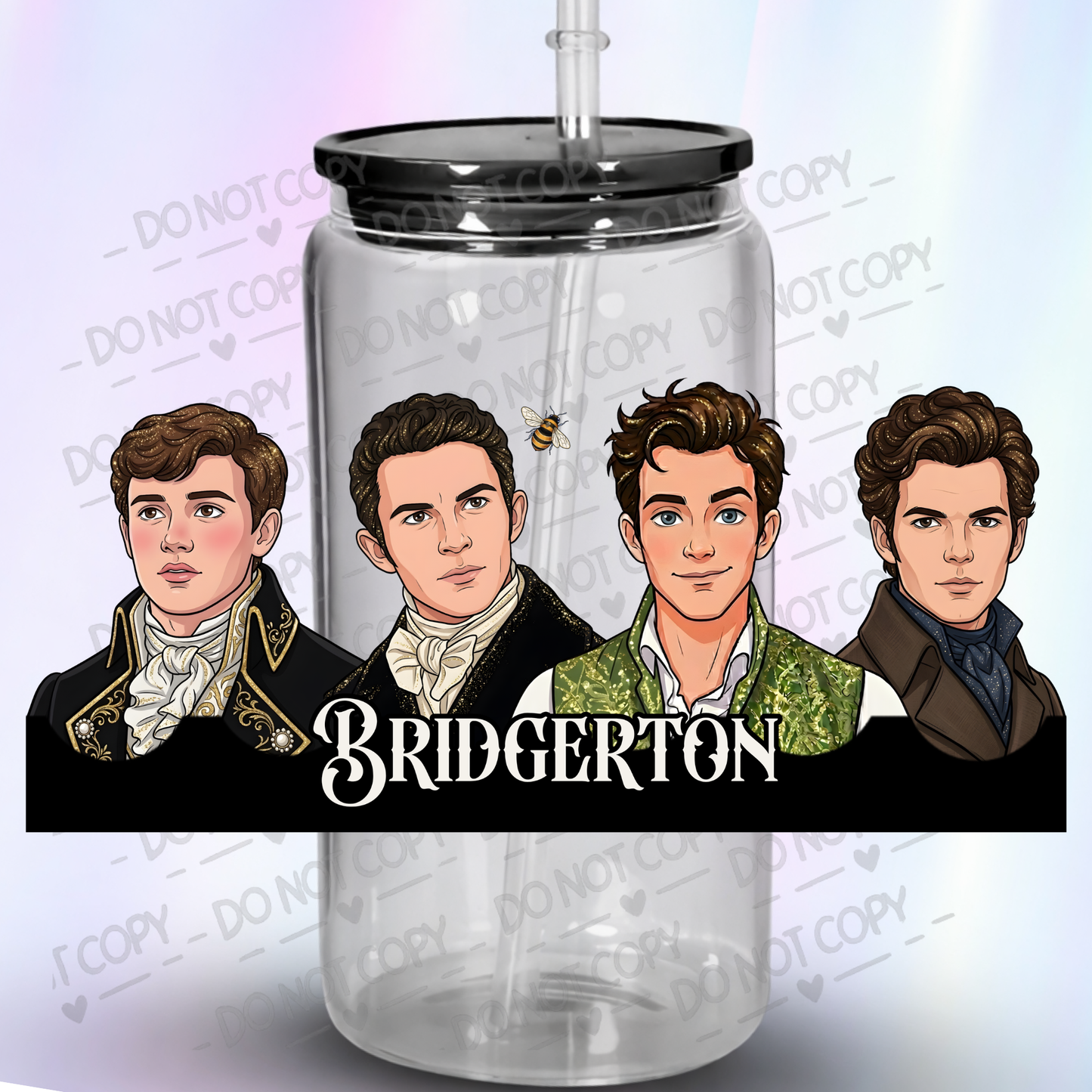 Bridgerton Brothers Portrait with Bee UV DTF Wrap
