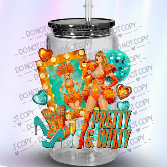 TS Pretty and Witty Showgirl Vegas Performance UV DTF Decal