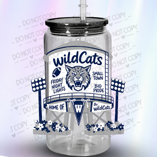 Wildcats Water Tower Friday Night Lights Small Town Big Pride UV DTF Decal