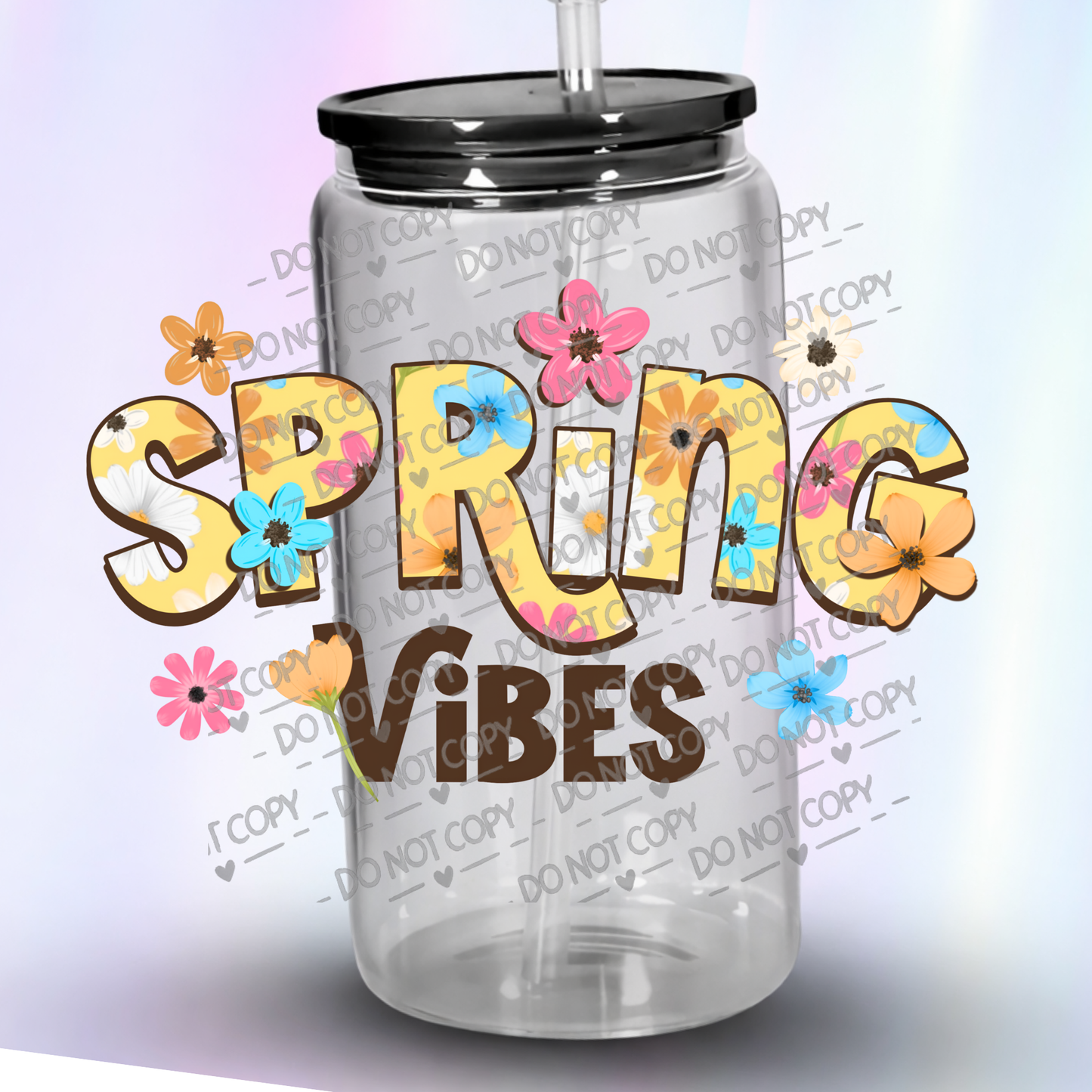 Spring vibes UV DTF Decal