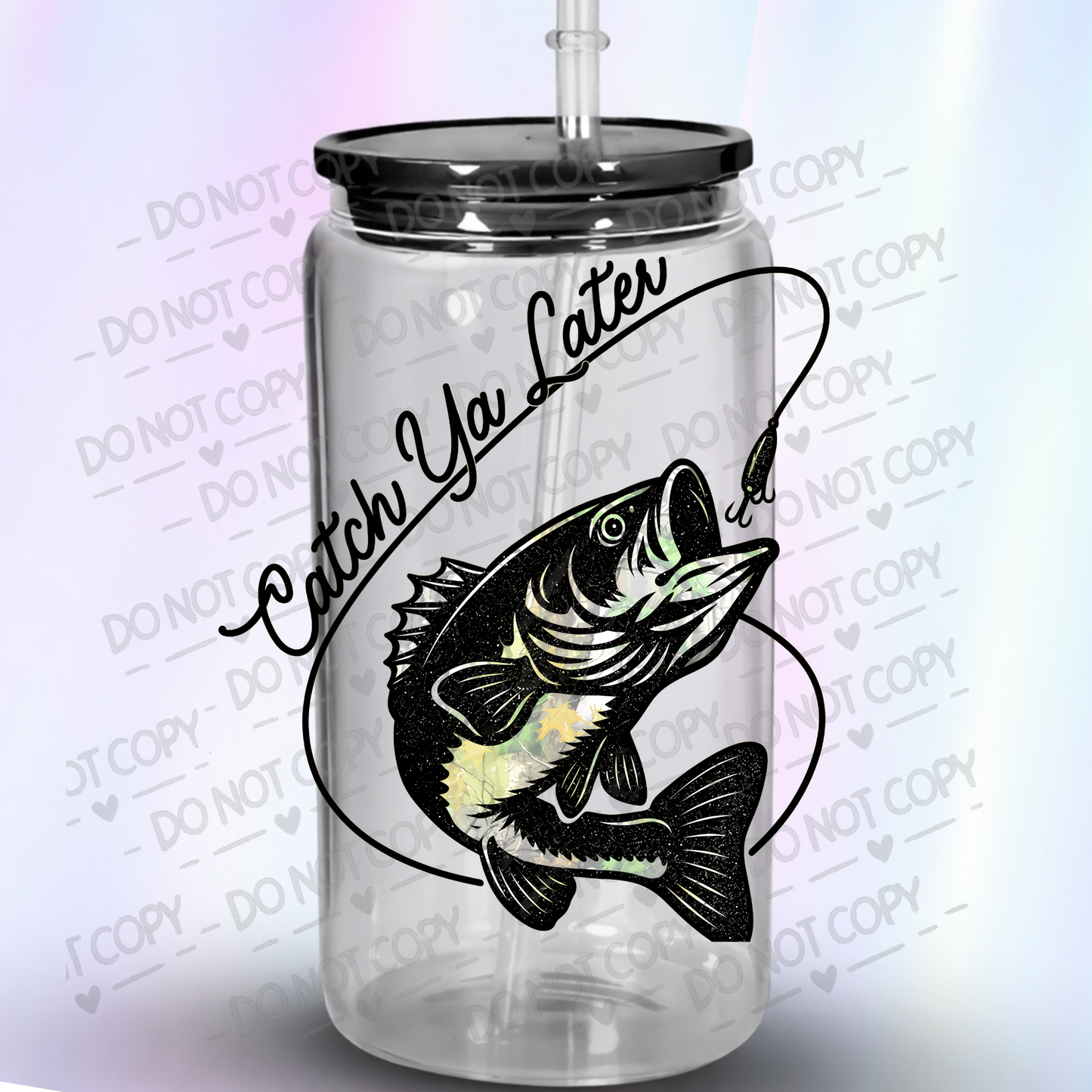 Catch Ya Later Leaping Bass Fishing Lure UV DTF Decal