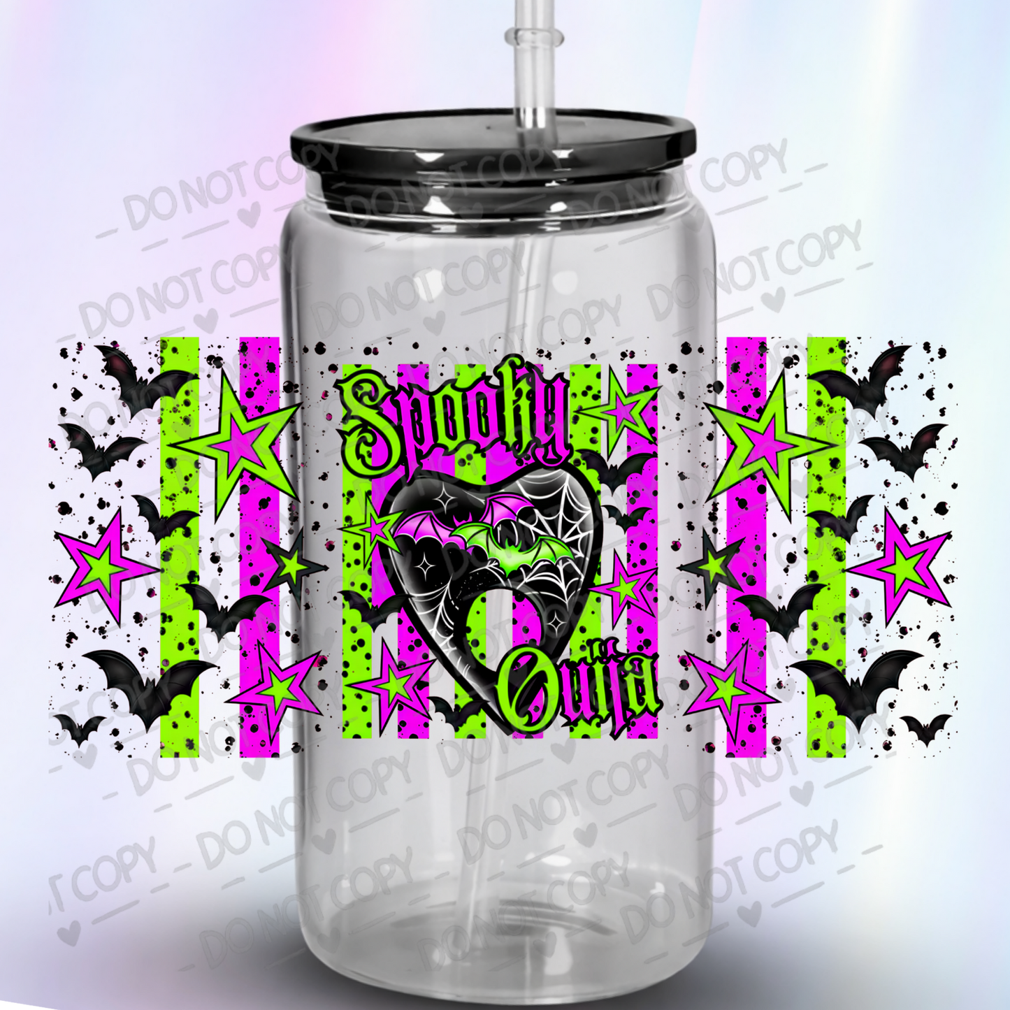 Spooky ouijja UV DTF 16 oz Wrap