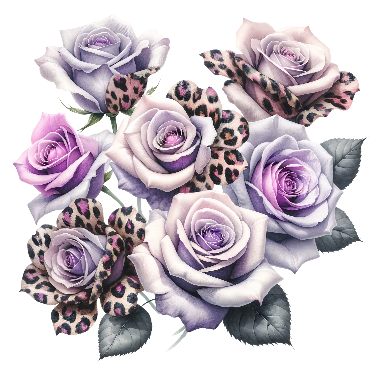 Animal Roses 5 inch UV DTF Decals