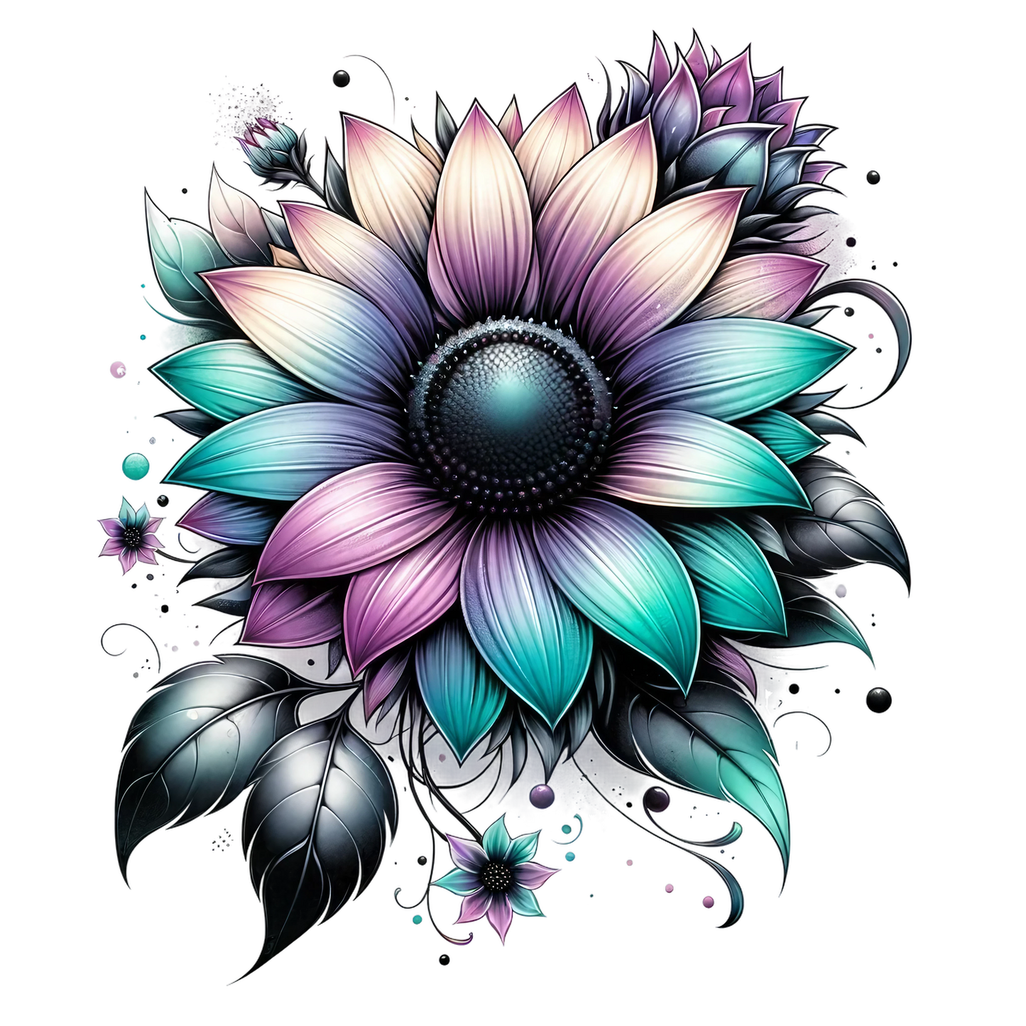 Stylized Watercolor Sunflowers 19 styles UV DTF Decal