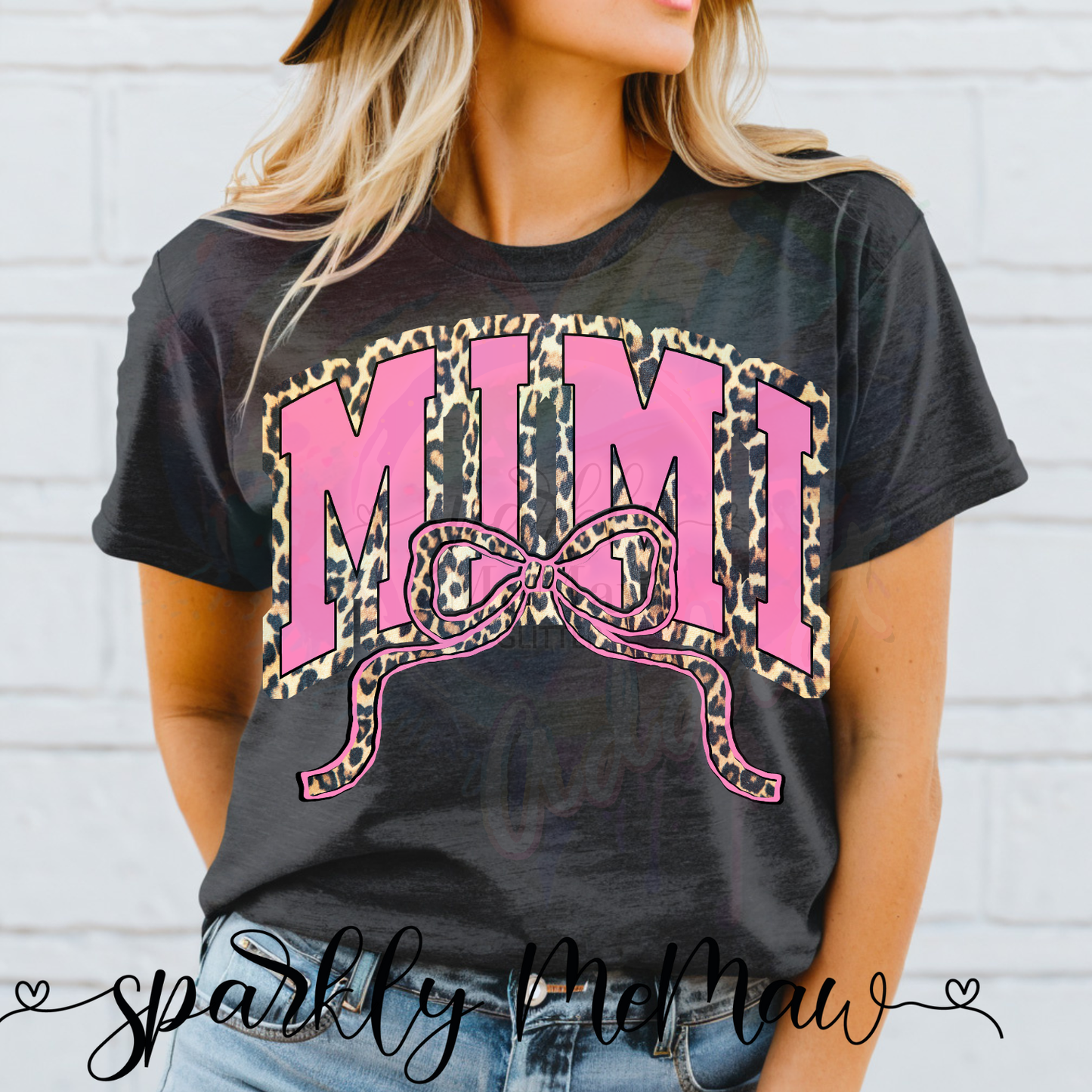 Mimi Leopard print pink DTF Transfer