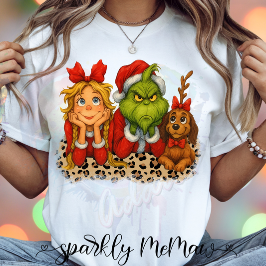 G r i n c h Cheetah  Ready to Press DTF Transfer (Fabrics only)