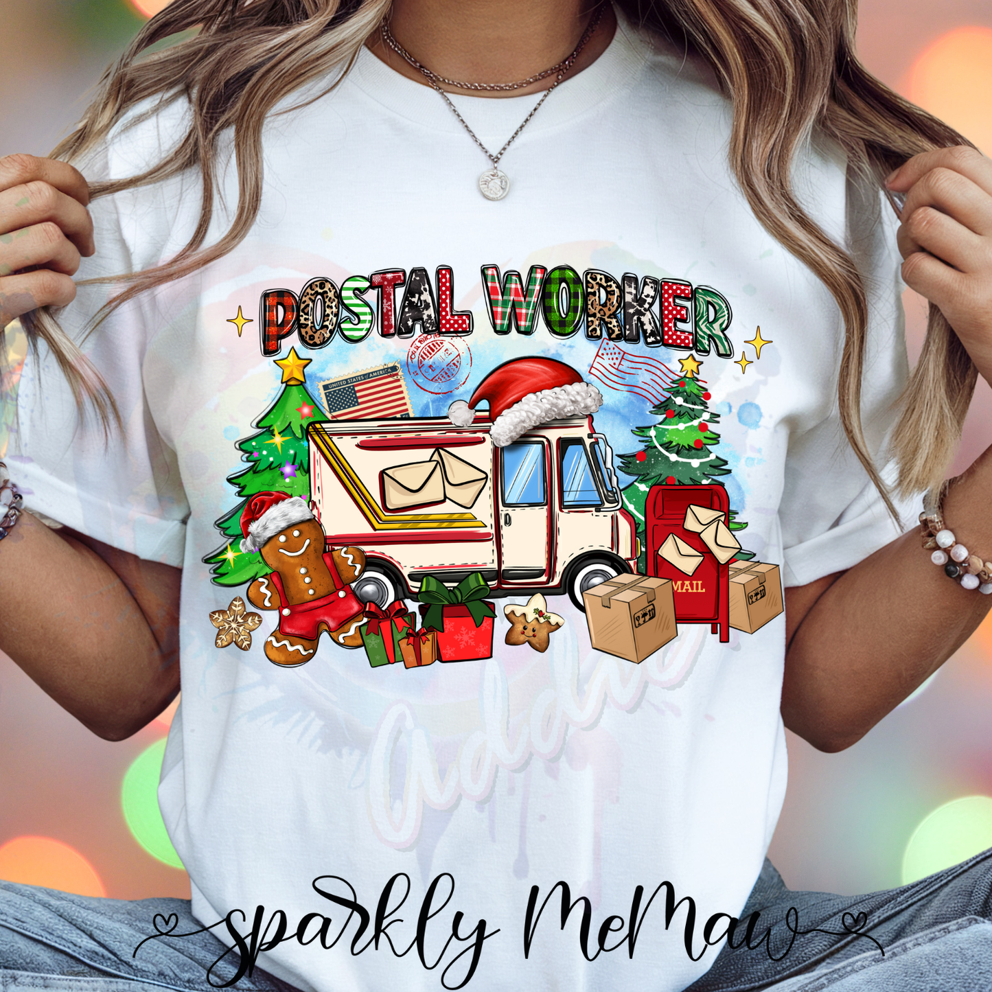 Christmas Postal Worker Ready to Press DTF Transfer (Fabrics only)