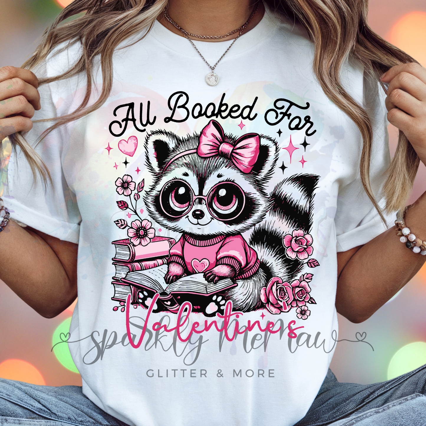 All Booked For Valentines DTF Transfer (Distressed black)