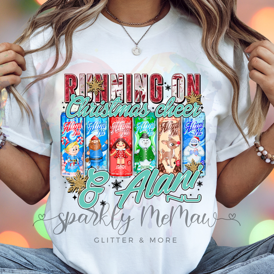 Running on Christmas Cheer DTF Transfer (Fabrics
