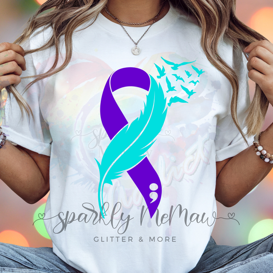 Suicide Awareness Ribbon DTF Transfer
