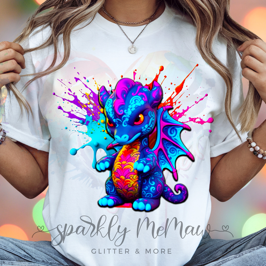 Neon Dragon DTF Transfer