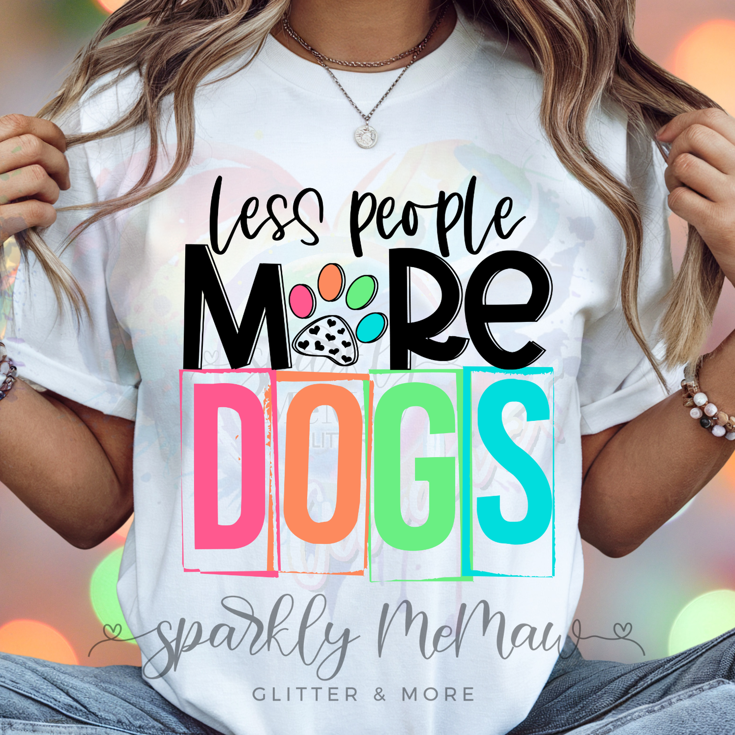 Less People More Dogs DTF Transfer