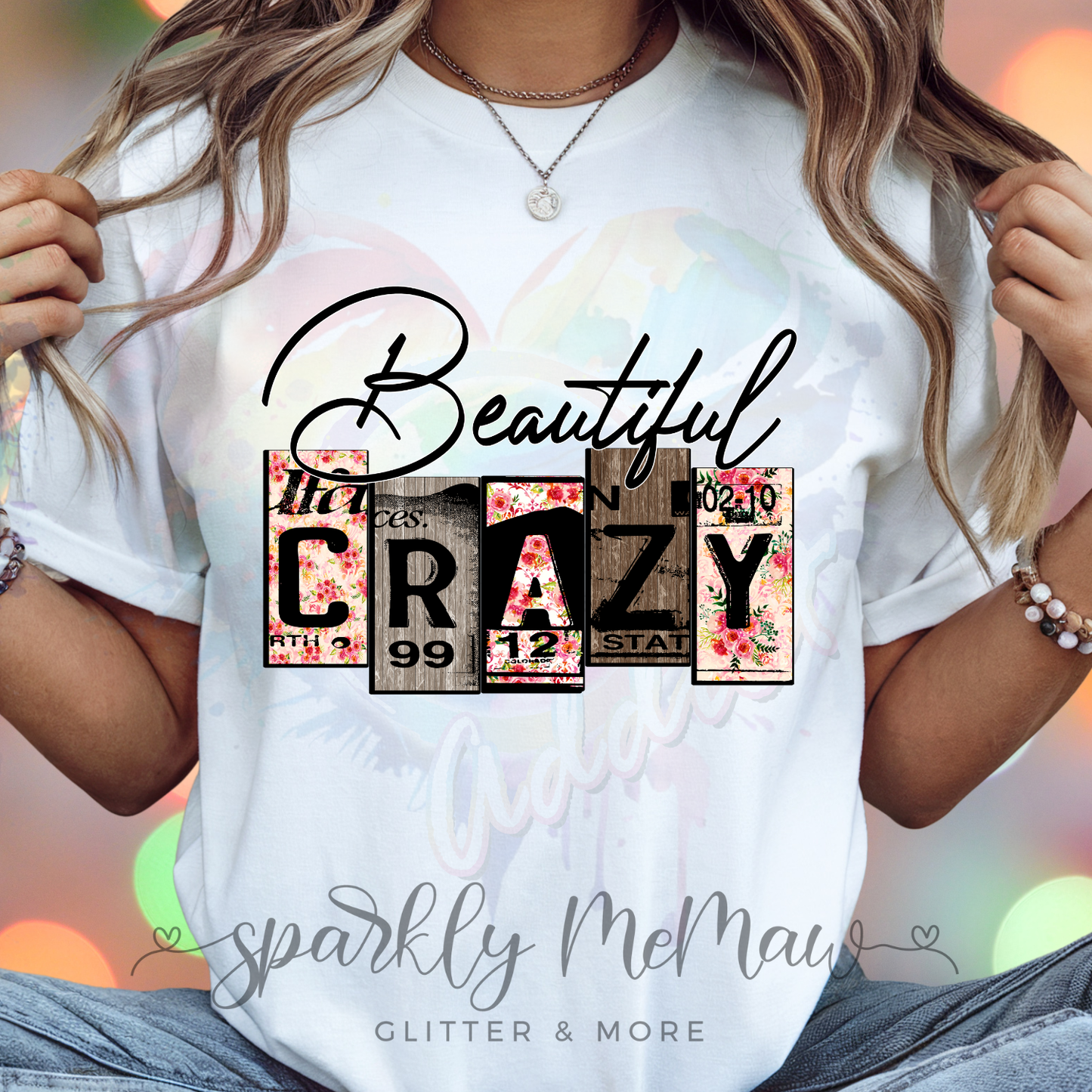 Beautiful Crazy Floral DTF Transfer