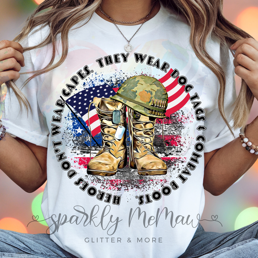 Dog Tags and Combat Boots DTF Transfer