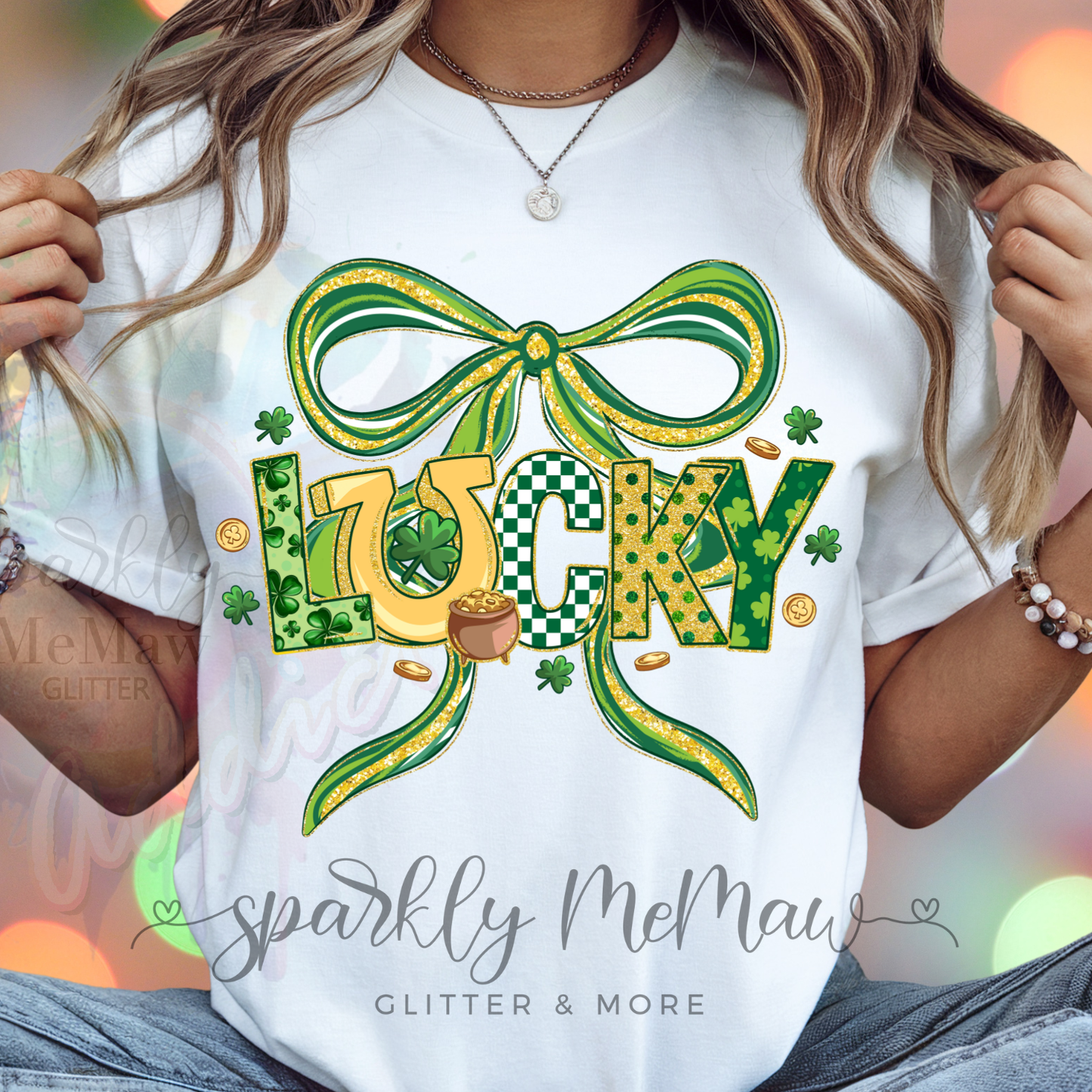 Coquette Lucky Bow DTF Transfer (Fabrics)