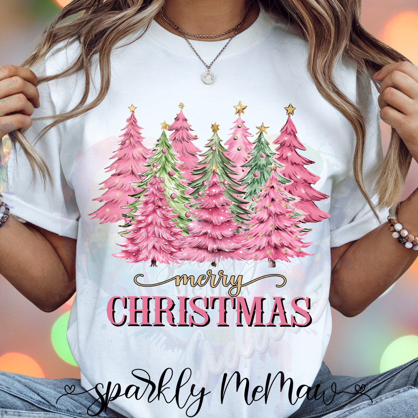 Pink Christmas Gang (only 10$ at check out)  (For Fabrics Only) Gang Sheet 5 Foot