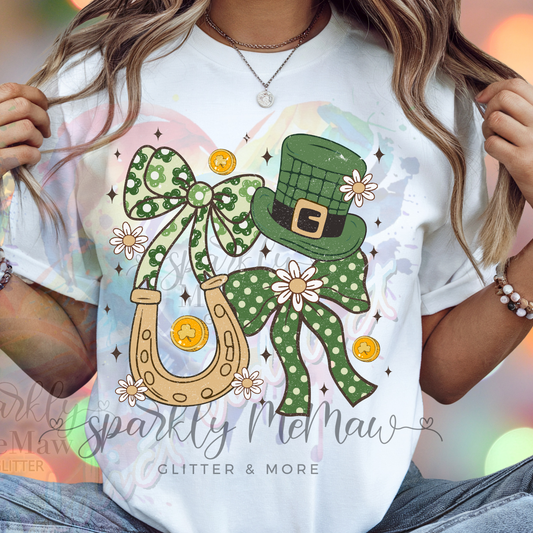 St Patrick Day Coquette Distressed DTF Transfer