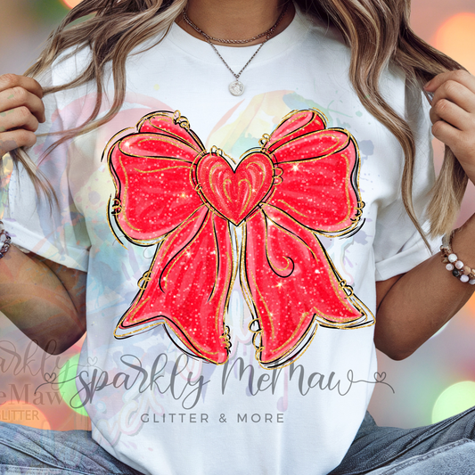 Valentine Coquette Bow DTF Transfer