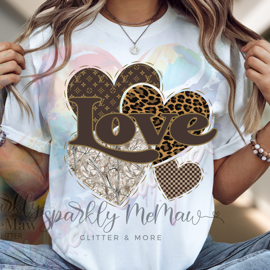 love LV Cheetah DTF Transfer