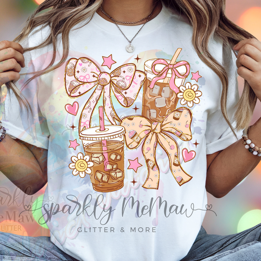 Iced Coffee Coquette DTF Transfer