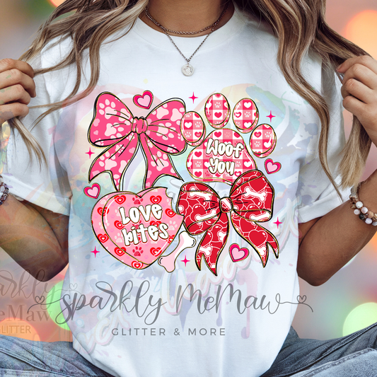 Dog Valentine Coquette DTF Transfer
