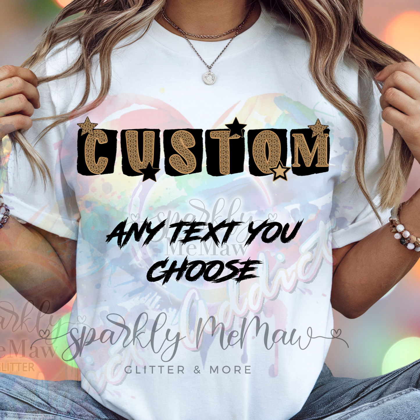 CustomText Cheetah Ransom DTF Transfer