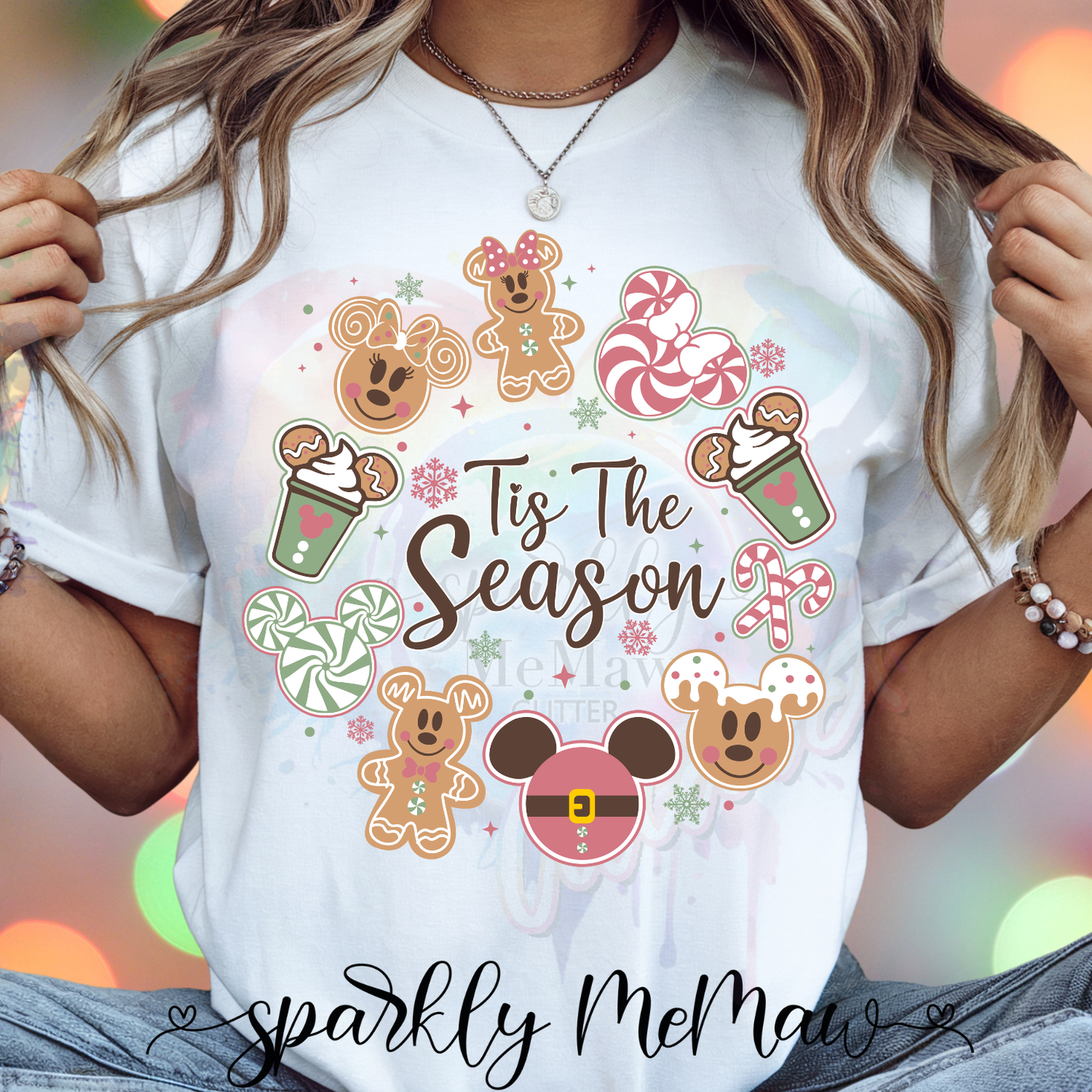 Tis the season Mouse Ready to Press DTF Transfer (Fabrics only)