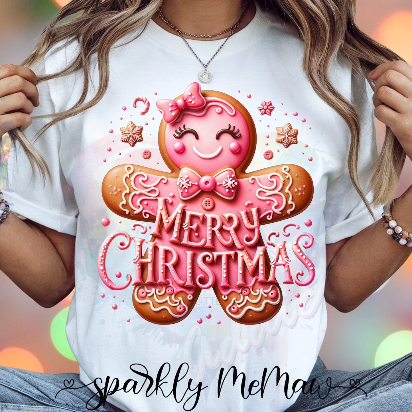 Pink Christmas Gang (only 10$ at check out)  (For Fabrics Only) Gang Sheet 5 Foot