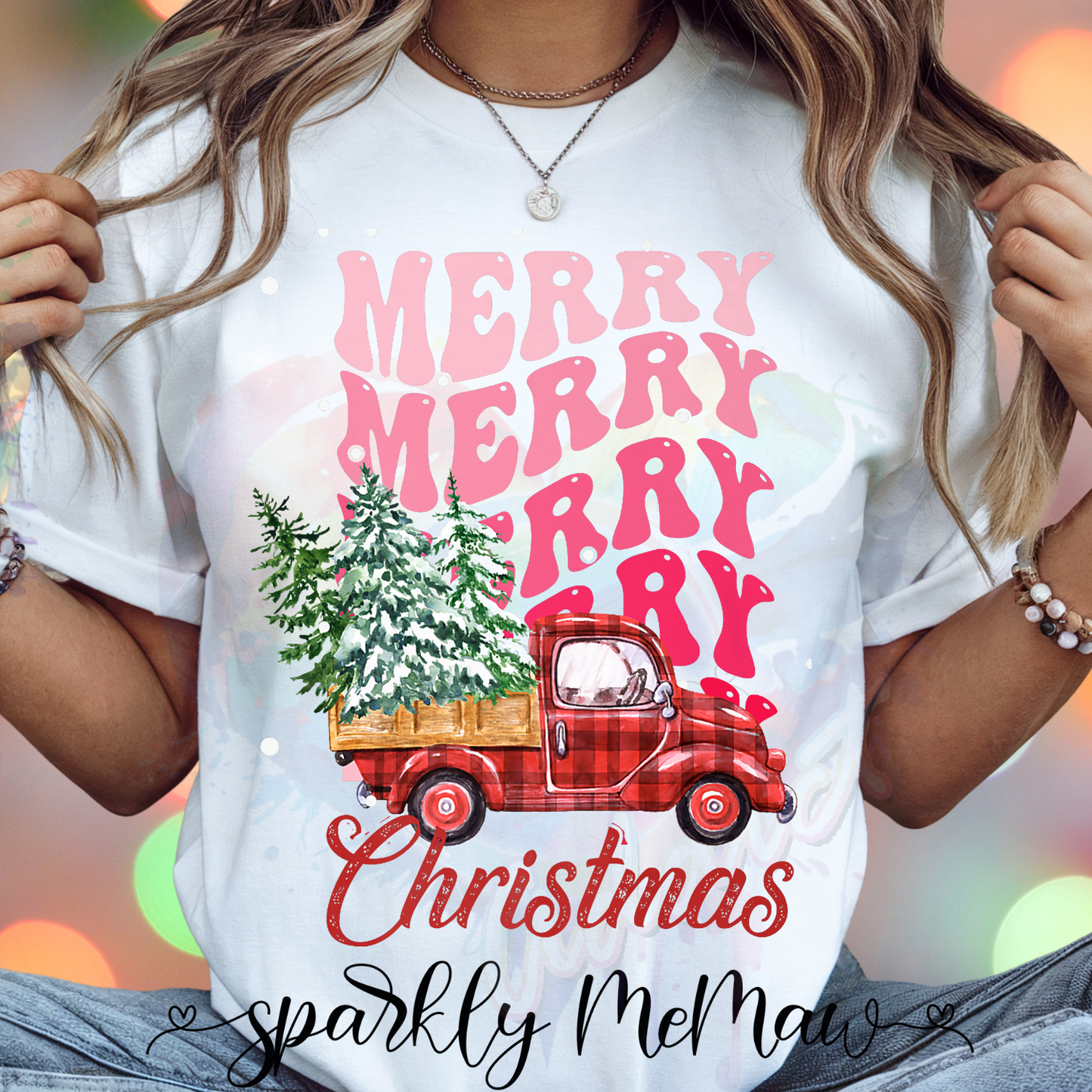 Pink Christmas Gang (only 10$ at check out)  (For Fabrics Only) Gang Sheet 5 Foot