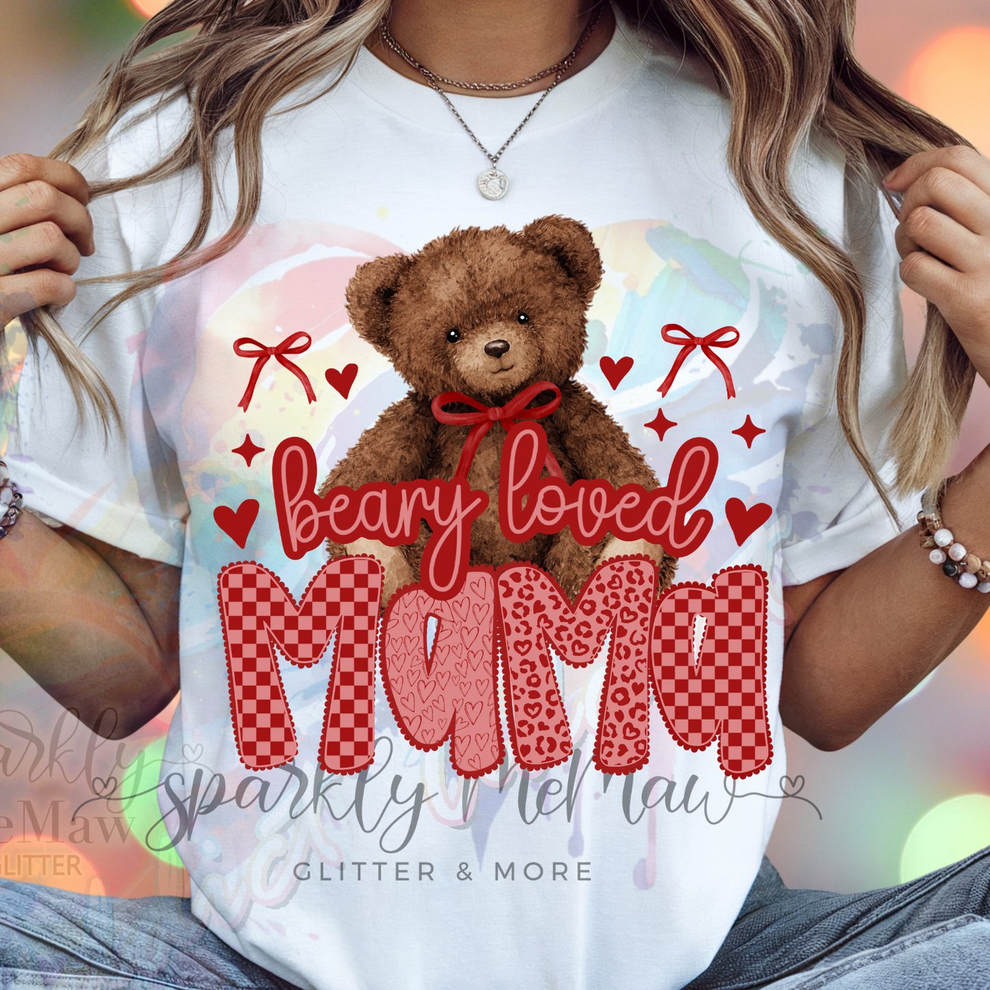 Beary loved mama  DTF Transfer